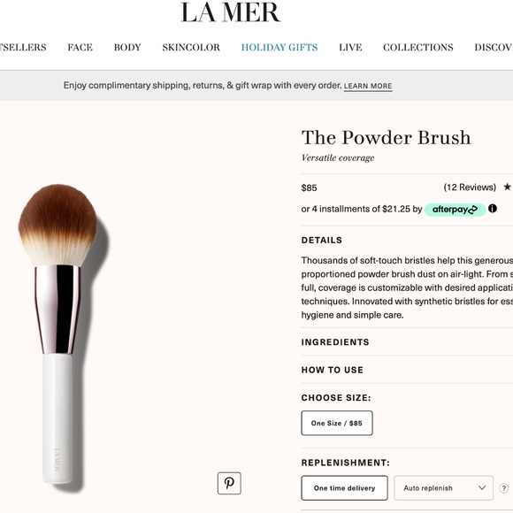 La Mer Powder Makeup Brush NEW - Picture 1 of 3